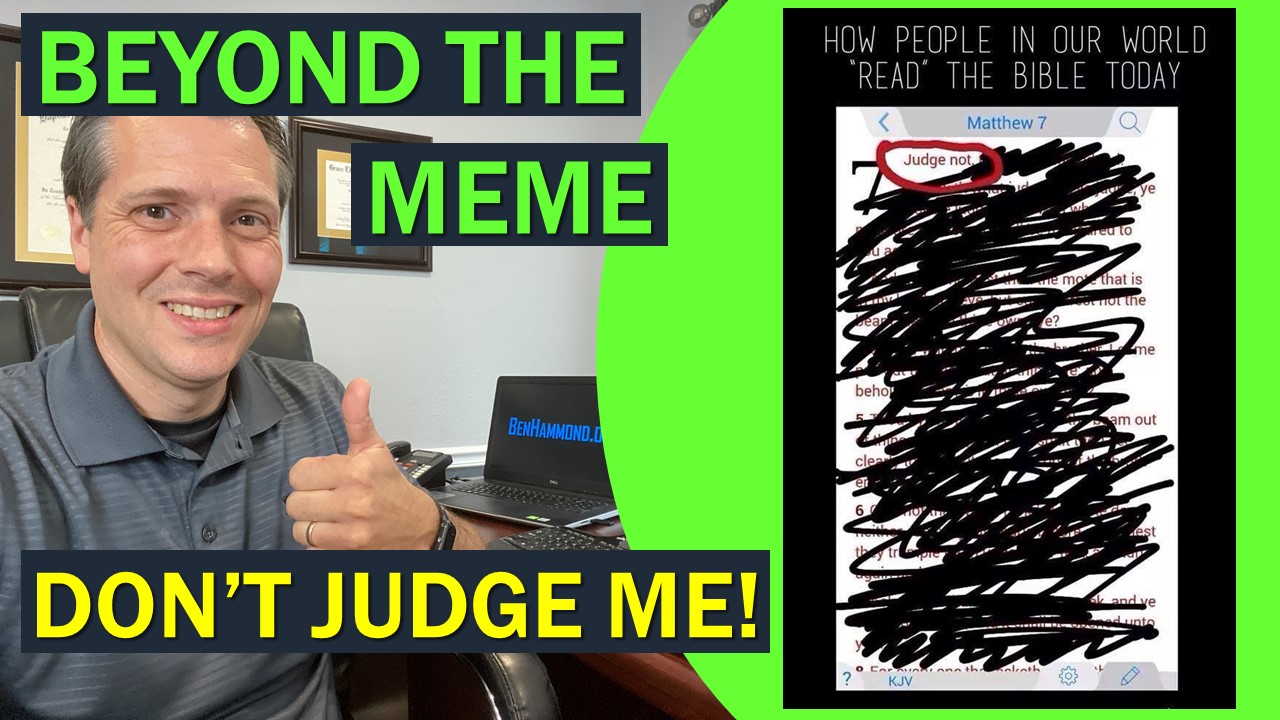 Don’t Judge Me! (Beyond the Meme)